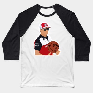 Kimi Raikkonen playing basketball ahead of the 2021 USA Grand Prix Baseball T-Shirt